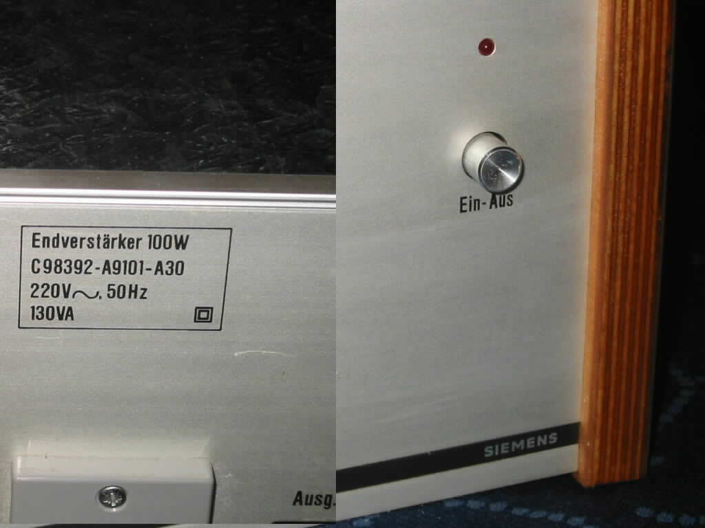 Klangfilm Siemens Eurodyn 6SELA 100V Rack amplifier solid state transistorized transistor 2N3055 C-72392-A262-A7