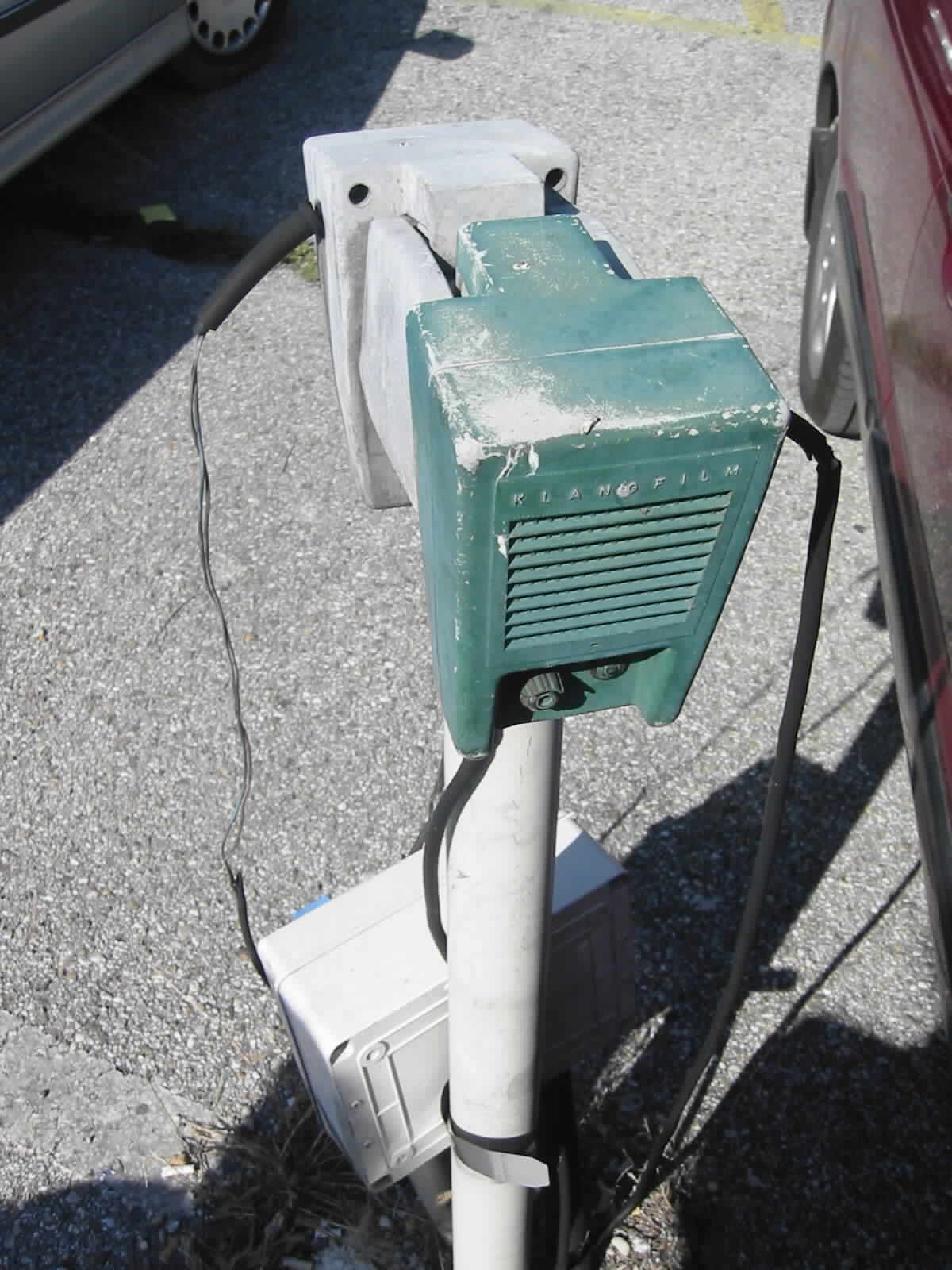 Klangfilm Siemens drive in cinema speaker Autokino Lautsprecher