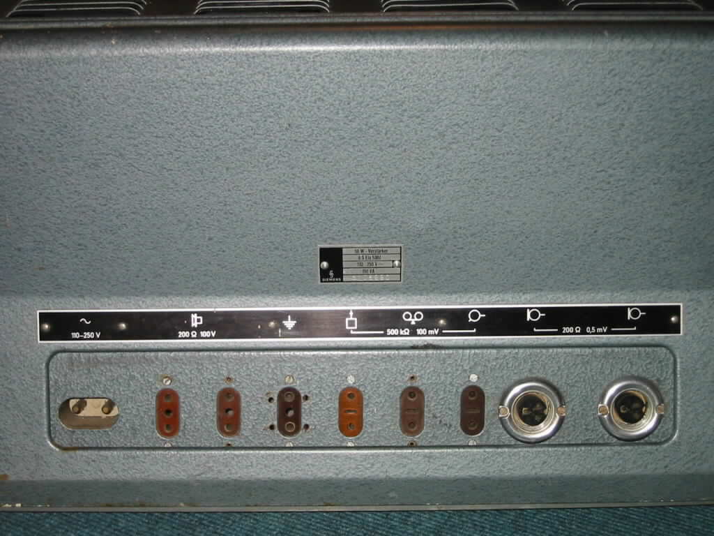 Klangfilm Siemens Eurodyn 6SELA 100V Rack amplifier tube preamp
