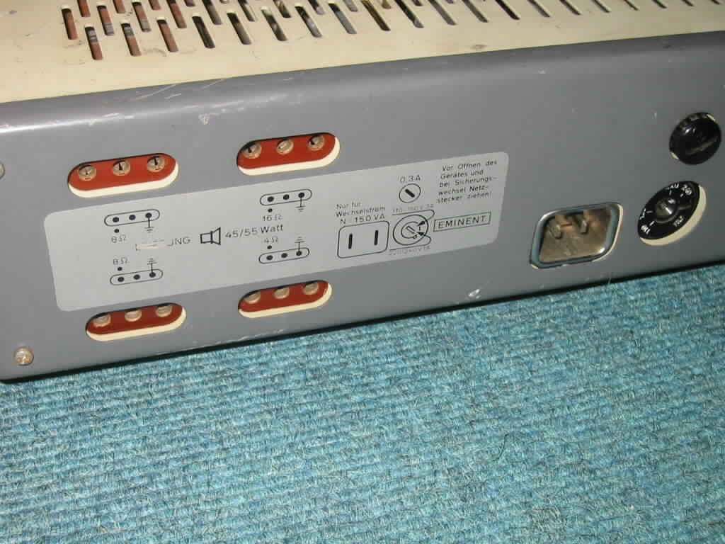 Dynacord Eminent EL34 6CA7 EL 34 tube amplifier Rhrenverstrker Endstufe valve tubeamp amplificateur lampes amplificador valvula buizen schaltplan schematic circuit diagram repair