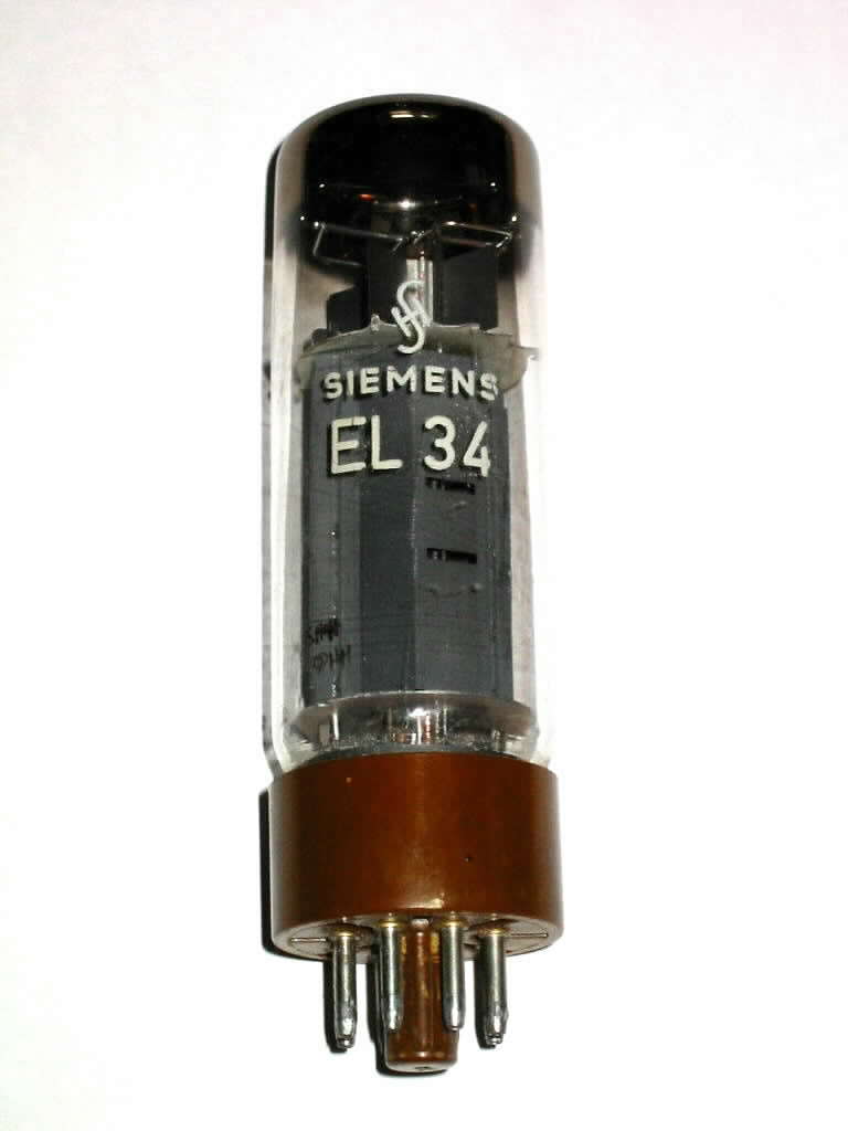 Siemens logo EL34 made by Valvo / Philips 6CA7 with xf1 xf2 xf3 or xf4 code