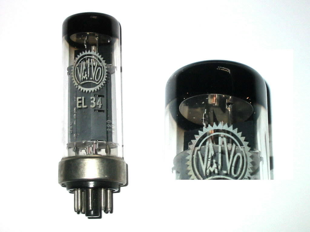 Philips Valvo EL34 6CA7 with black metal base Einhoven SY0 SYO SYN code
